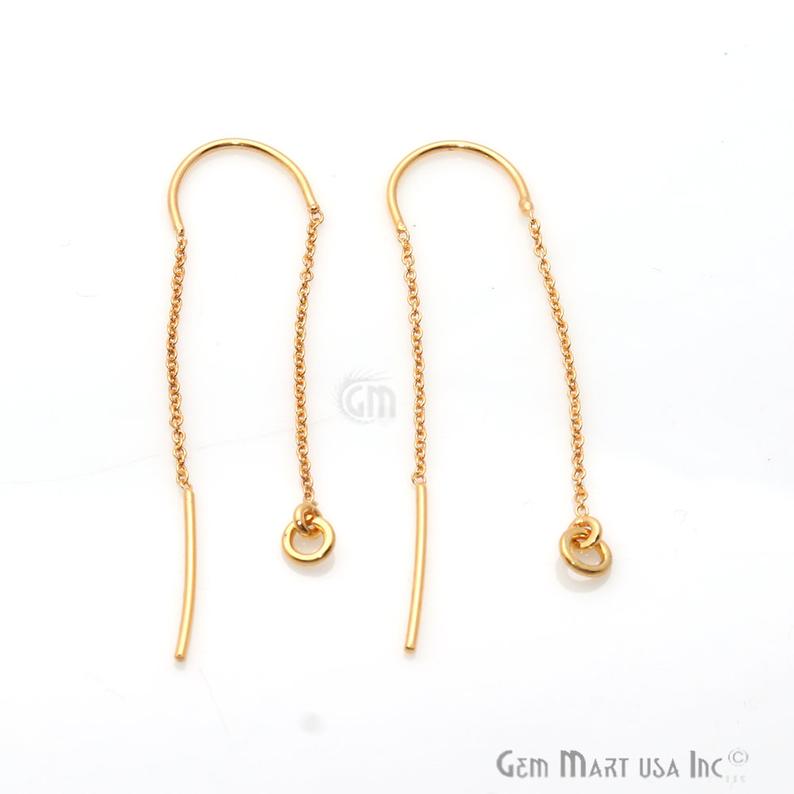 DIY Earring Threader Finding Gold Plated Earring - GemMartUSA