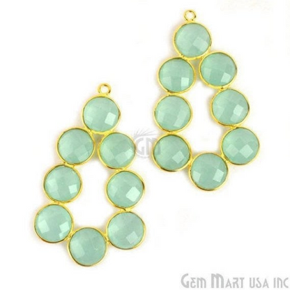 DIY 41x25mm Gold Plated Gemstone Bezel Component 1PC