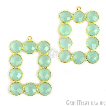 DIY 39x27mm 22k Gold Plated Bezel Gemstone Component 1pc