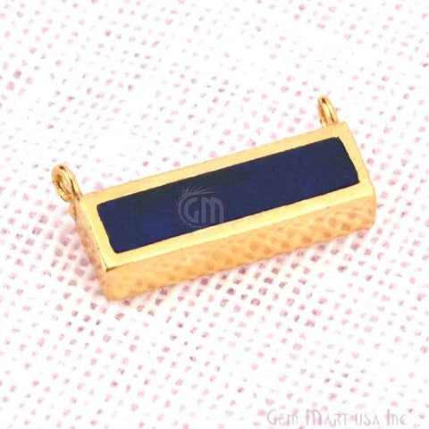 22k Gold Plated 15x7mm Rectangle Shape Double Bail Bar Pendant (50022) - GemMartUSA