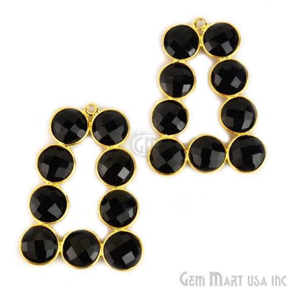 DIY 36x27mm Gold Plated Bezel Gemstone Jewelry For Earring 1PC