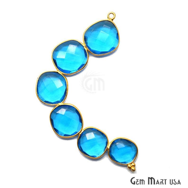 Gemstone 60x13mm Gold Plated Bezel Chandelier Finding Component - GemMartUSA