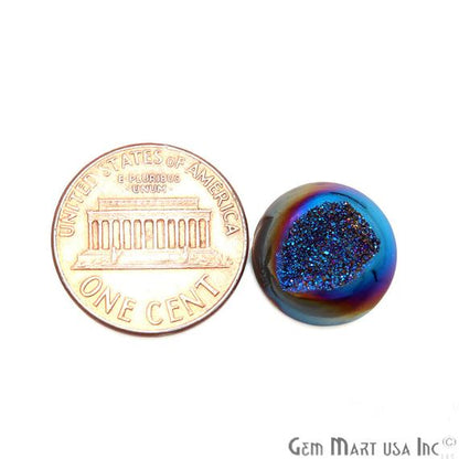 Window Druzy Cabochon 14mm Round Shape Cave Druzy (Pick Your Color) - GemMartUSA