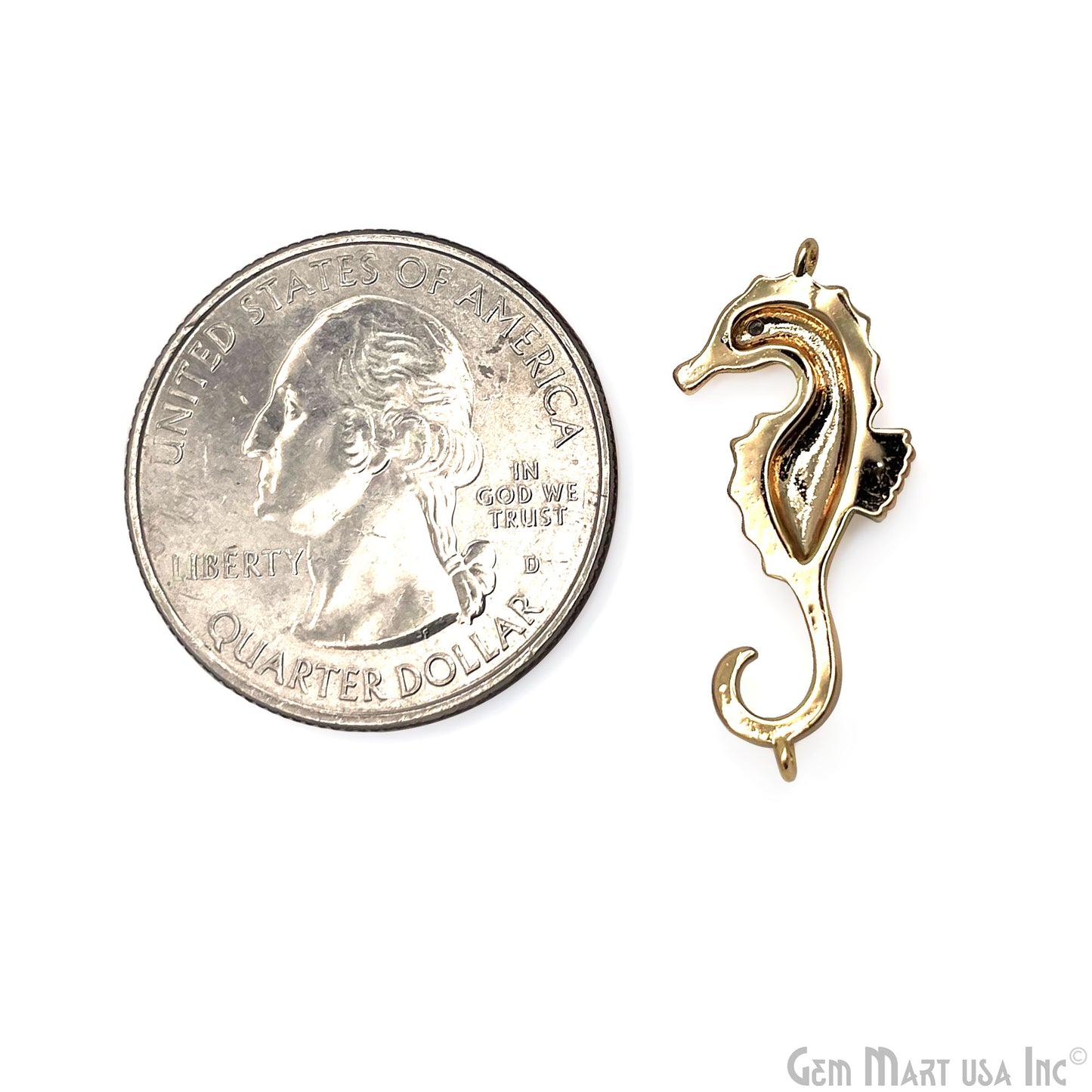 Sea Horse Charm Pendant 26x12mm Double Bail Fish Charm