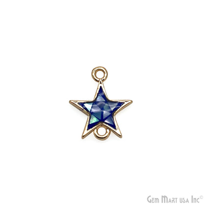 Shell Star Shape 12x11mm Double Bail Connector Charm