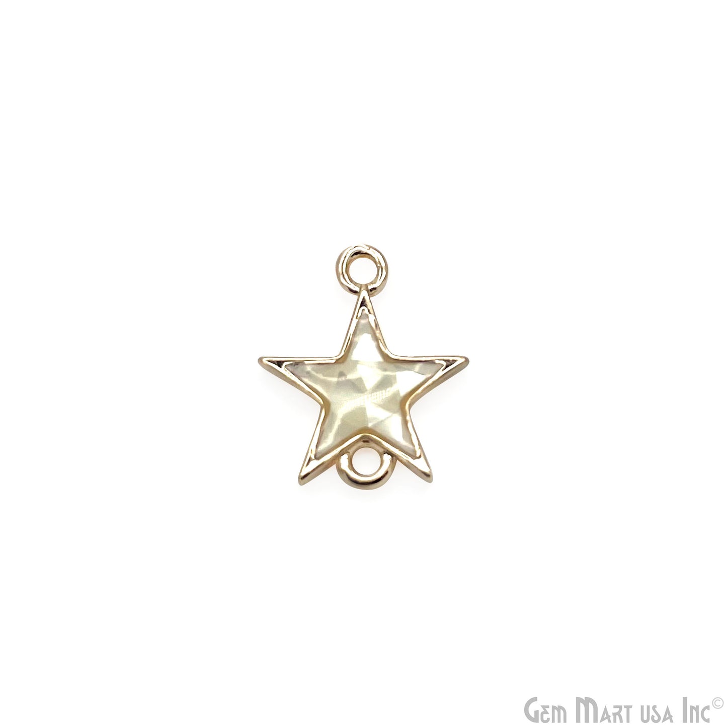 Shell Star Shape 12x11mm Double Bail Connector Charm