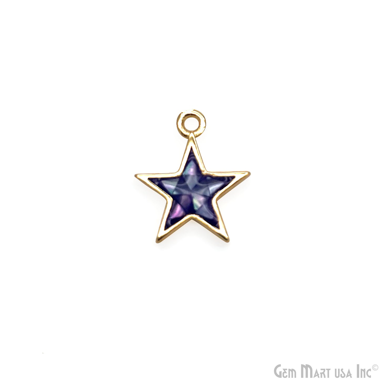 Shell Star Shape 12mm Single Bail Connector Charm