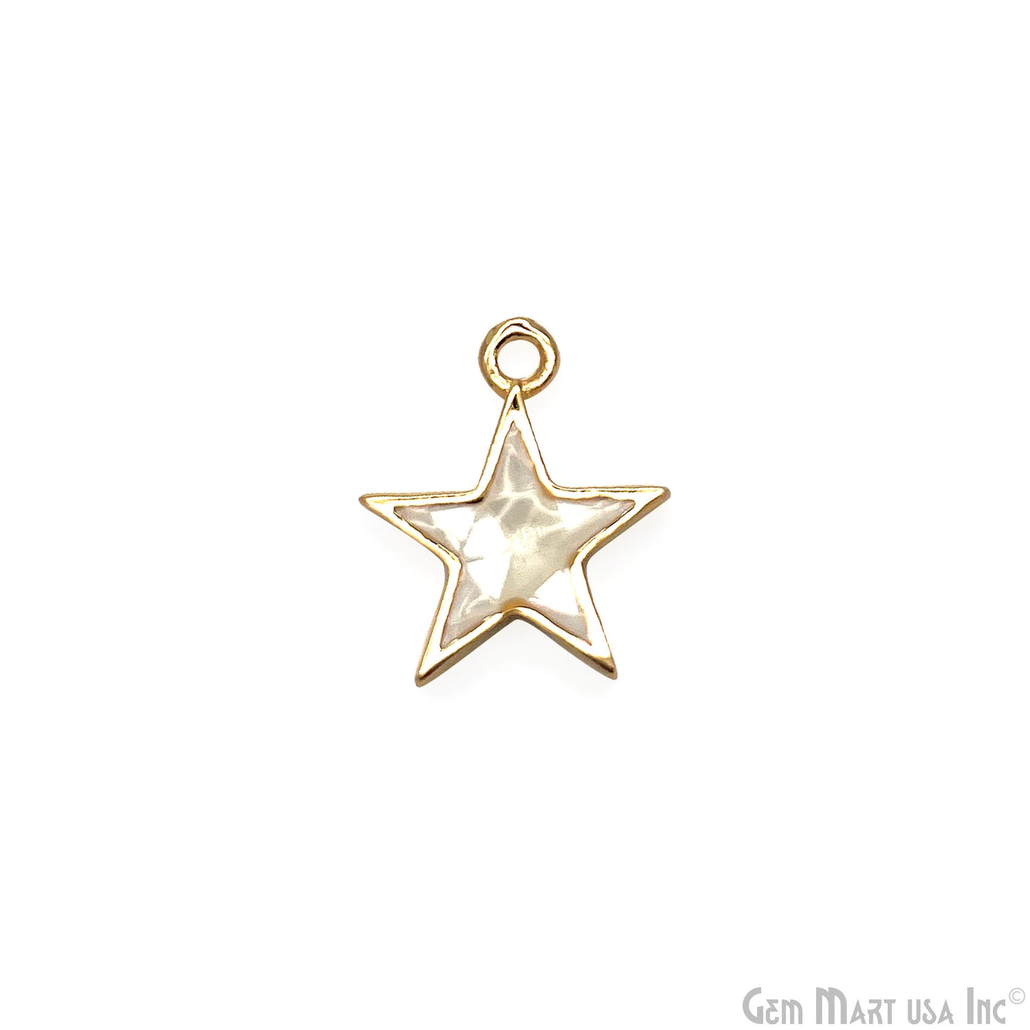 Shell Star Shape 12mm Single Bail Connector Charm