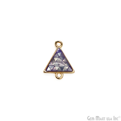 Shell Triangle Shape 15x11mm Double Bail Connector