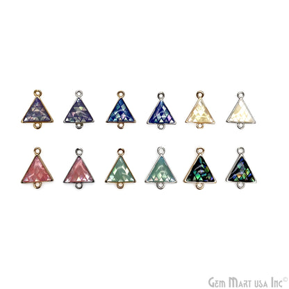 Shell Triangle Shape 15x11mm Double Bail Connector