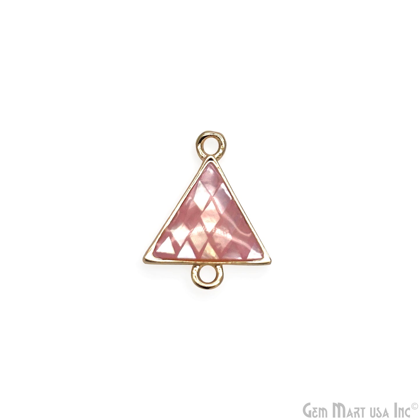 Shell Triangle Shape 15x11mm Double Bail Connector