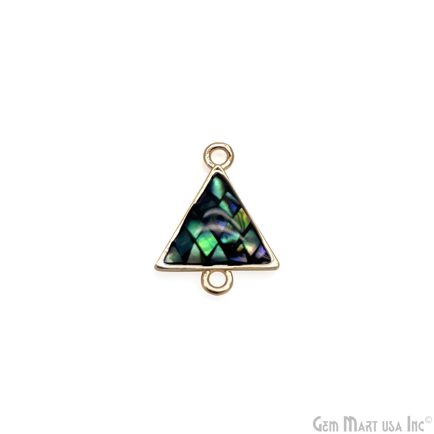 Shell Triangle Shape 15x11mm Double Bail Connector