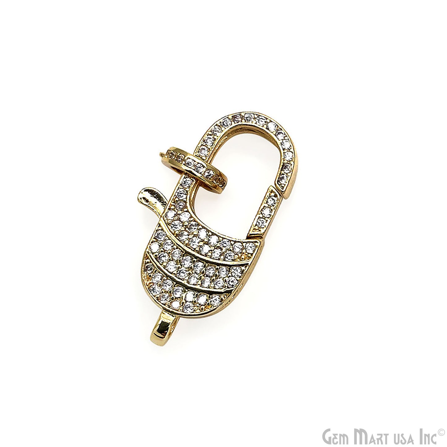 CZ Lobster Clasp CZ Clear Micro Pave Lobster Claw Clasp