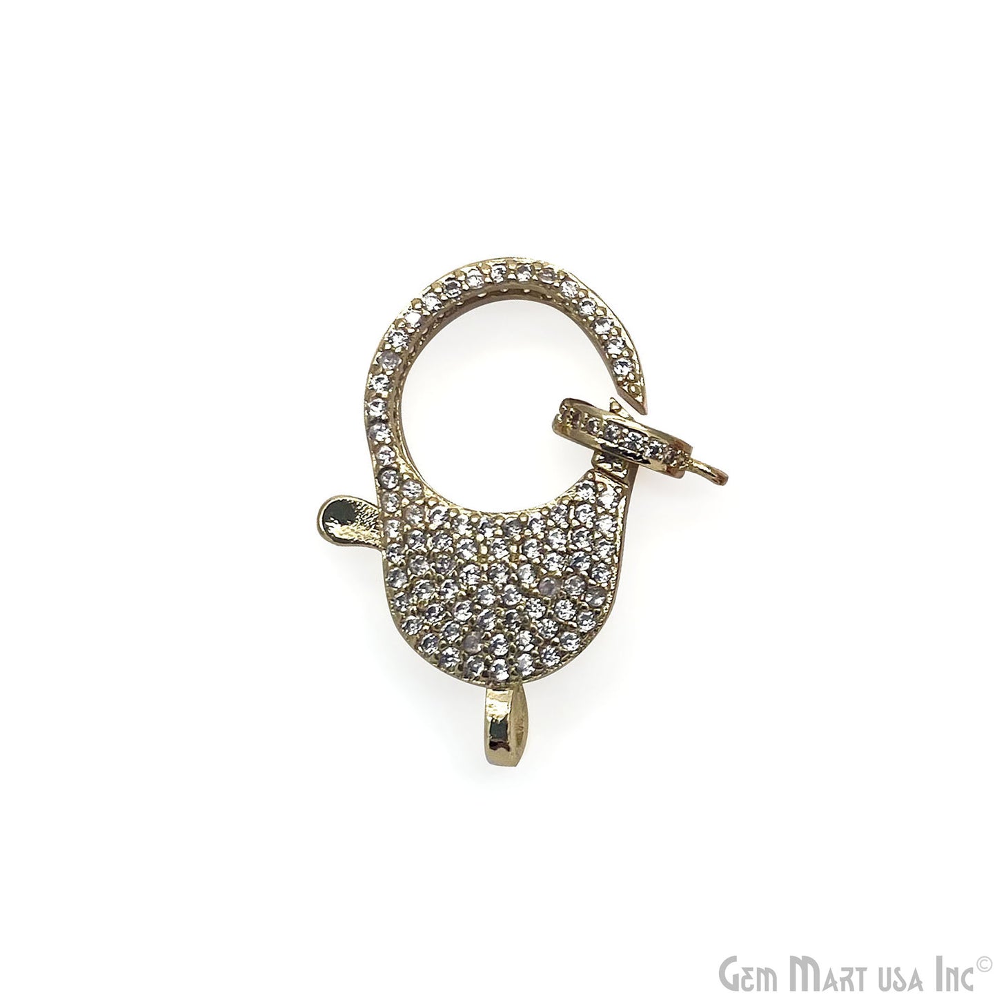 CZ Lobster Clasp CZ Clear Micro Pave Lobster Claw Clasp