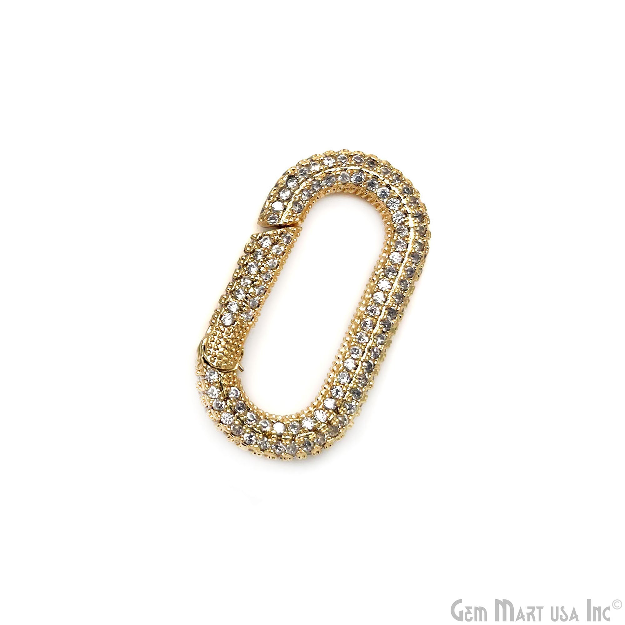 Dainty Gold Spring Gate Ring-Oval Push Gate Ring-Jewelry Making Findings