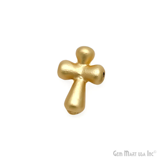 Cross Symbol Charm 18x12mm Matte Finish Pendant Charm