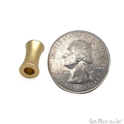 Large Hole Tube Column Spacer Beads 7x4mm Metal Concave Spacer Beads Cinched Tube Beads