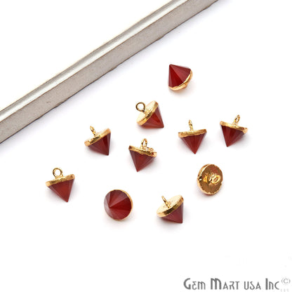 Gemstone 11x10mm Single Point Gold Bracelets Charm Connector