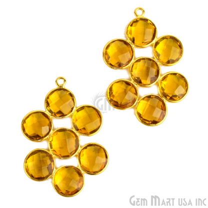 DIY Gemstone 35x24mm Gold Plated Bezel Component