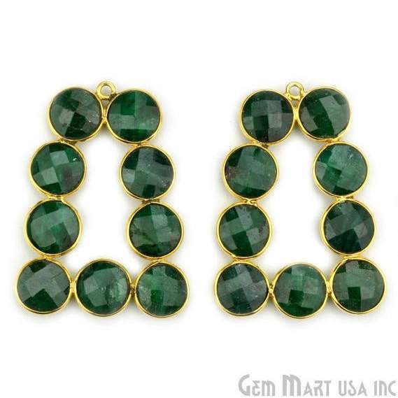 DIY 36x27mm Gold Plated Bezel Gemstone Jewelry For Earring 1PC