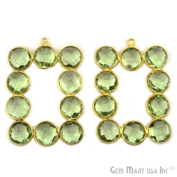 DIY 39x27mm 22k Gold Plated Bezel Gemstone Component 1pc