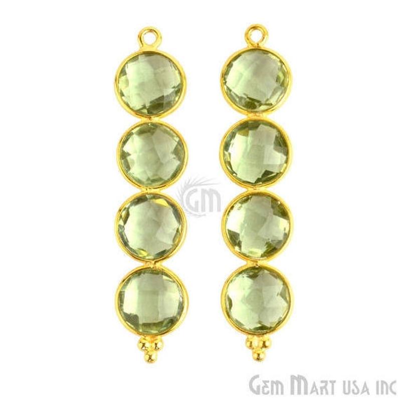 Gemstone Bezel Component Gold Plated 42x9mm (1pc) (Pick Your Gemstone) - GemMartUSA