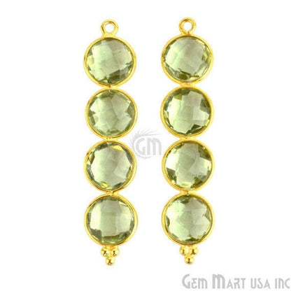 Gemstone Bezel Component Gold Plated 42x9mm (1pc) (Pick Your Gemstone) - GemMartUSA