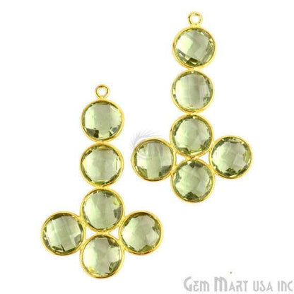 Rose Chalcedony Gold Plated 39x24mm Gemstone Bezel Component