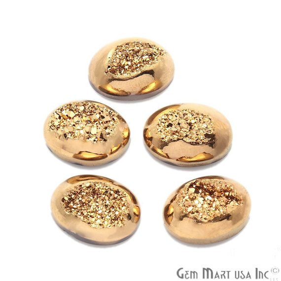Window Druzy Cabochon 12x16mm...
