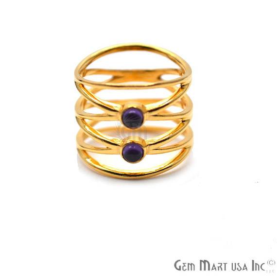 Double Gemstone Stackable Wedding...