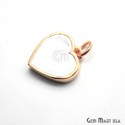 Howlite Heart 12mm Gold Plated Single Bail Love Pendant - GemMartUSA