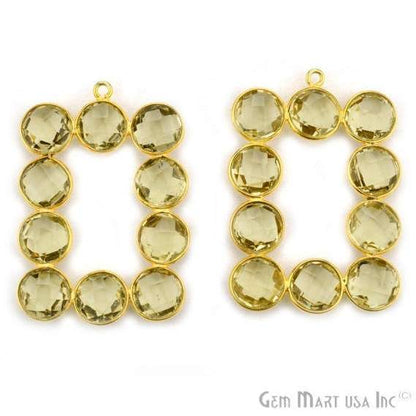 DIY 39x27mm 22k Gold Plated Bezel Gemstone Component 1pc