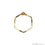 Peach Moonstone Hexagon 26x24mm Hoop Gemstone Bead Gold Plated Connector