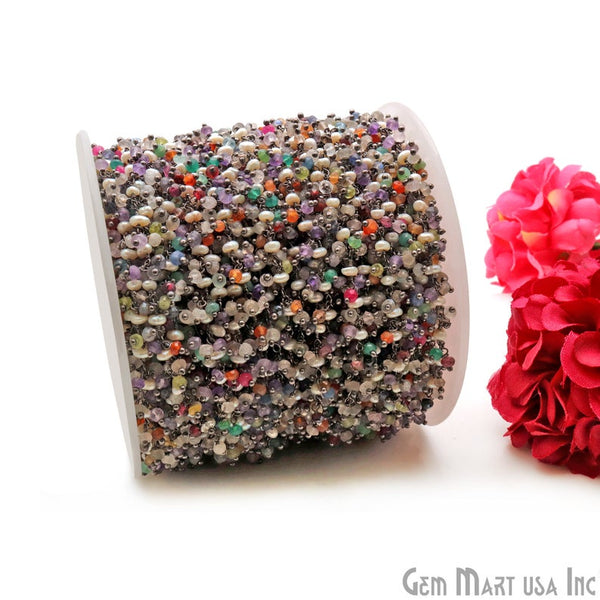 Multi Stone With Pearl...