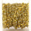 Labradorite & Golden Pyrite Beads 3-3.5mm Gold Wire Wrap Rosary Chain - GemMartUSA