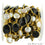 Black Onyx & Pearl Gold Bezel 10-15mm Continuous Connector Chain - GemMartUSA