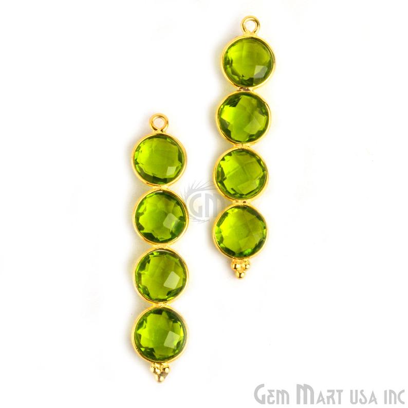 Gemstone Bezel Component Gold Plated 42x9mm (1pc) (Pick Your Gemstone) - GemMartUSA