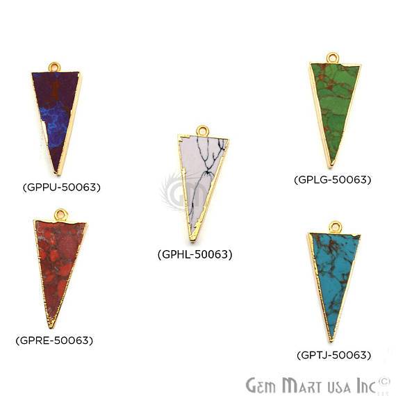 Gold Plated 35x15mm Triangle...