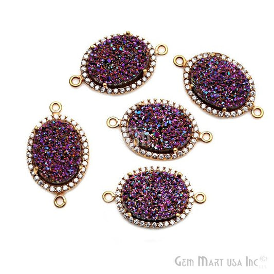 druzy connector beads, druzy connector