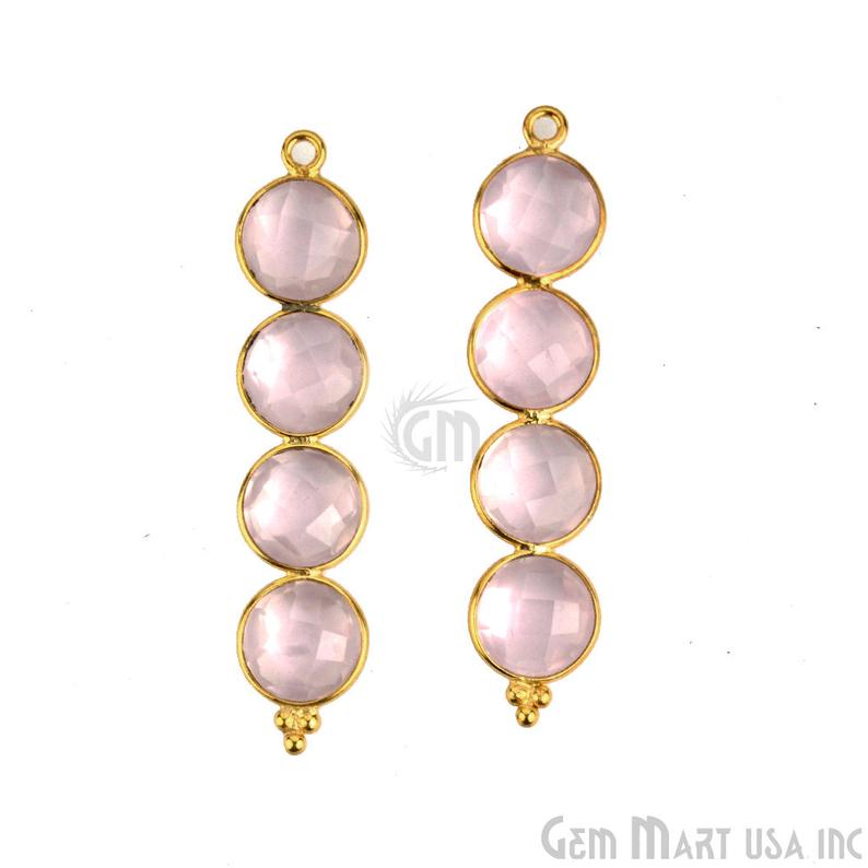 Gemstone Bezel Component Gold Plated 42x9mm (1pc) (Pick Your Gemstone) - GemMartUSA