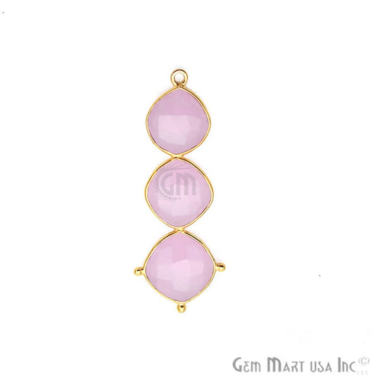 Gemstone 50x14mm Gold Plated Bezel Chandelier Finding Component (1pc) (Pick Stone) - GemMartUSA