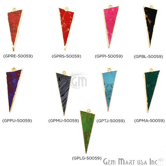 Gold Electroplated 17x45mm Triangle...