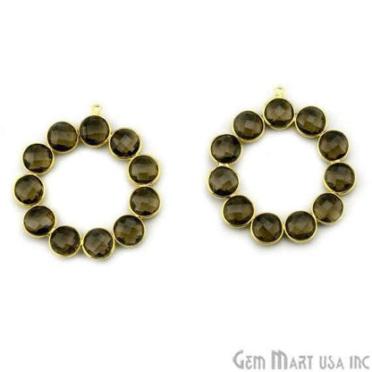 DIY 45x47mm Gold Plated Bezel Earring Connector Component