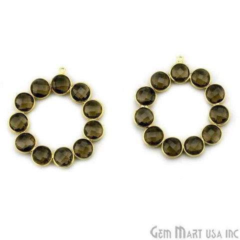 DIY 45x47mm Gold Plated Bezel Earring Connector Component