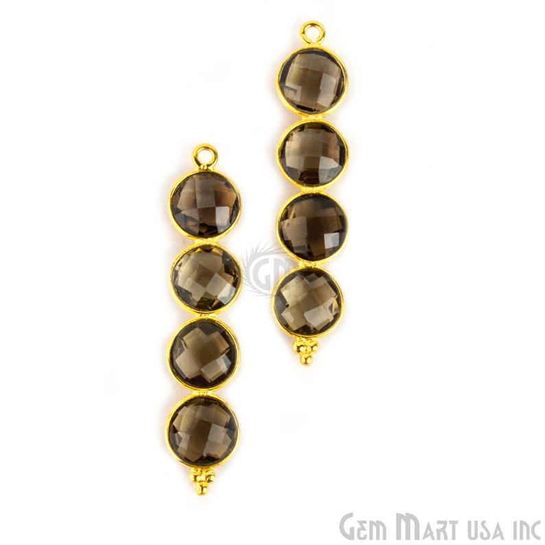 Gemstone Bezel Component Gold Plated 42x9mm (1pc) (Pick Your Gemstone) - GemMartUSA