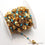 Turquoise 3-3.5mm With Golden Pyrite 6x10mm Gold Wire Wrapped Rosary Chain - GemMartUSA