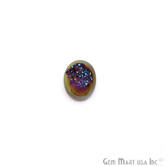 Window Druzy Cabochon 8x10mm Oval Shape Cave Druzy (Pick Your Color) - GemMartUSA