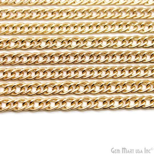 Gold Vintage Link Chain, 7x10.5mm Gold Vintage Finding, Necklace Chain, Gold Vintage Chain, Finding Link Chain