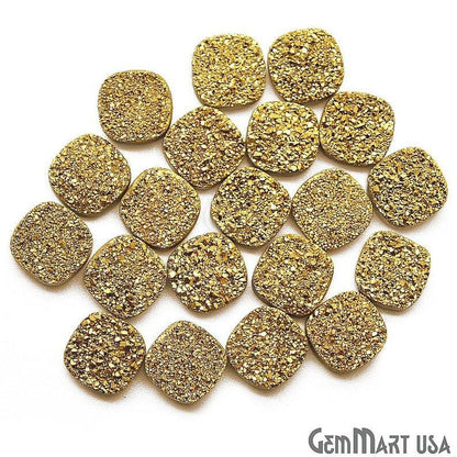 Titanium Druzy 10mm Cushion Shape Loose Cabochon (Pick Your Color) - GemMartUSA