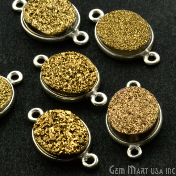 druzy connector beads, druzy connector